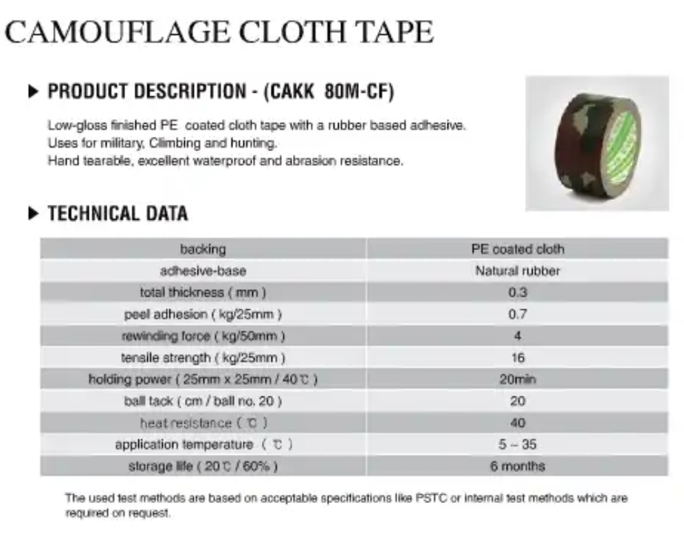เทปผ้า CAMOUFLAGE CLOTH TAPE (CAKK 80M-CF)