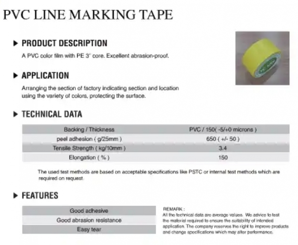 PVC LINE MARKING TAPE