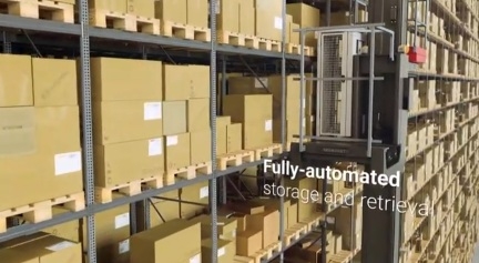Fully automated high-bay warehouses