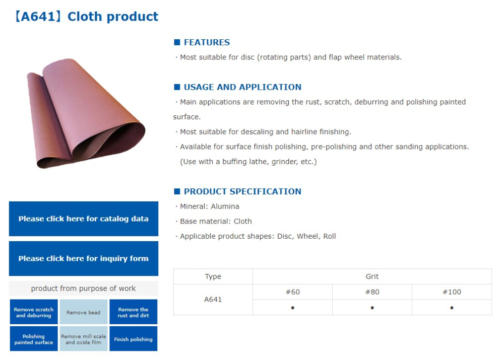 Riken A641 Cloth product