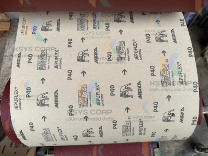 กระดาษทรายม้วน Mirka Jepuflex 12นิ้ว ยาว50เมตร เบอร์ 40