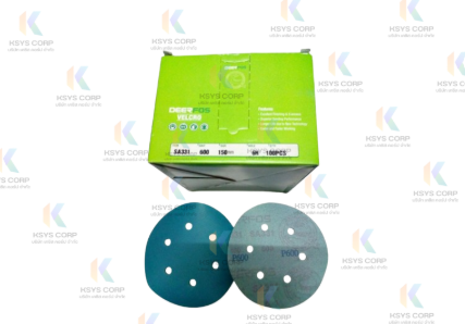 กระดาษทรายกลมฟิล์มหลังสักหลาด 6นิ้ว6รู Deerfos SA331