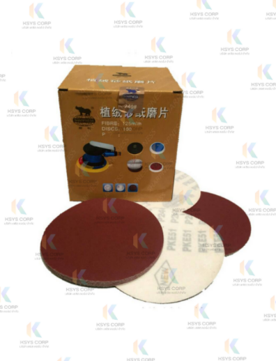 กระดาษทรายกลม 4นิ้ว หลังสักหลาด sharpness