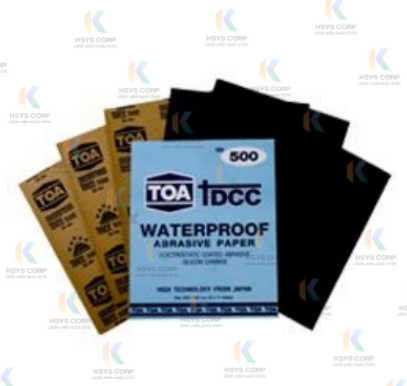 กระดาษทรายน้ำ TOA TDCC หลังกาว(PSA) 9ix11i