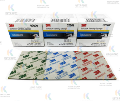 ฟองน้ำกระดาษทราย 3M รุ่น 02600 02601 02602 02604