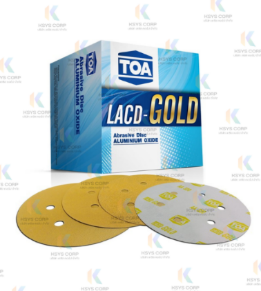 TOA LACD-GOLD กระดาษทรายกลมสีทอง 6 นิ้ว 6 รู