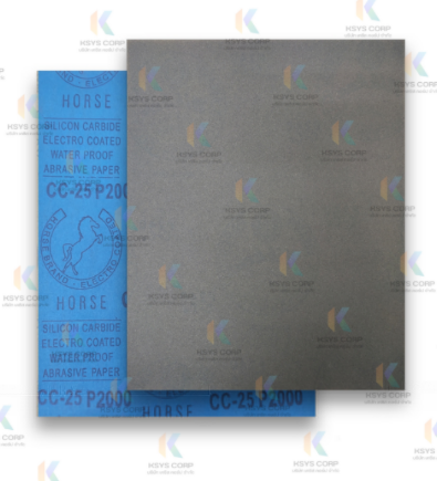 กระดาษทรายน้ำ/ขัดแห้ง  ตราม้าฟ้า Horse CC-25 ขนาด 9นิ้วx11นิ้ว