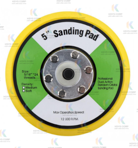 แป้นกระดาษทรายหลังกาวขนาด 5 นิ้ว