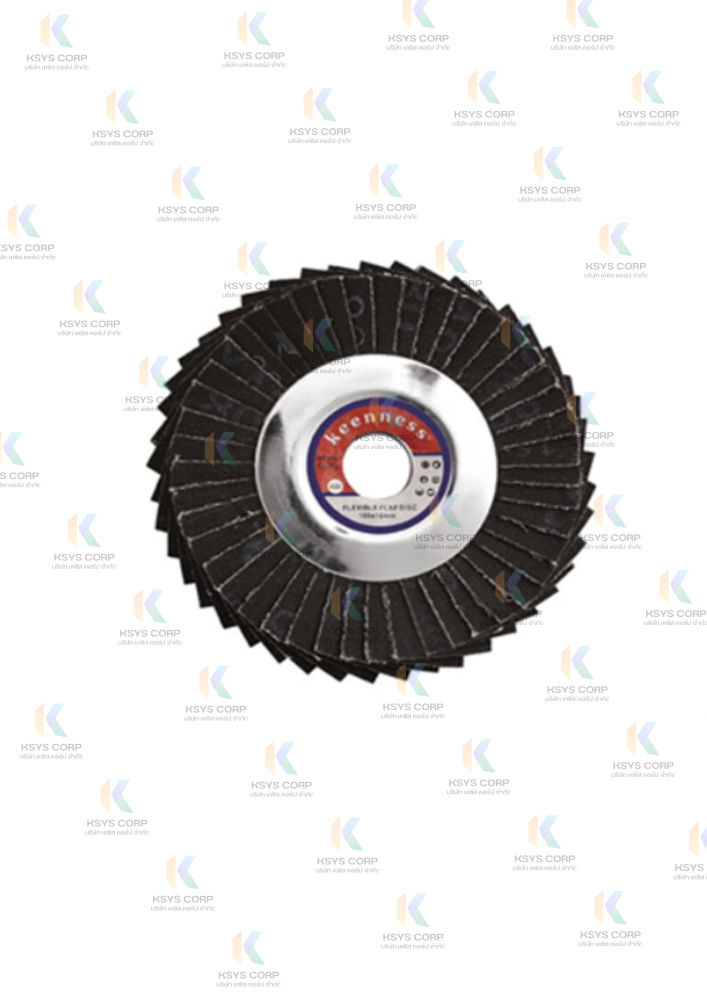 จานกระดาษทรายซ้อนหลังอ่อน (ขัดเหล็กและสแตนเลส) Keenness 4นิ้ว