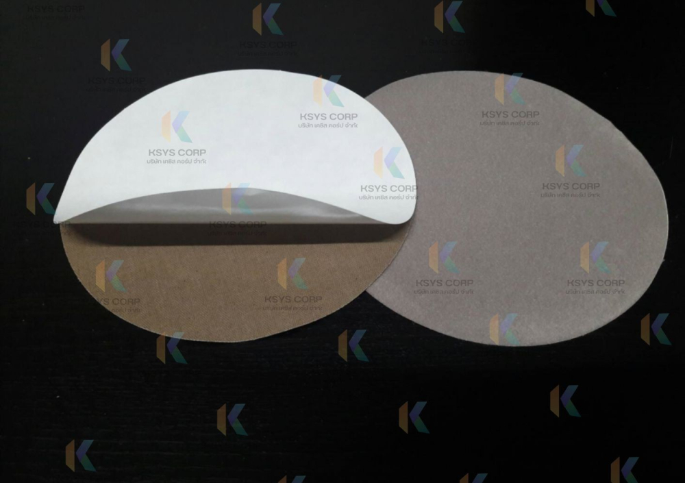 ผ้าสักหลาดขัดเงา แผ่นกลม หลังกาว Size : 8นิ้ว