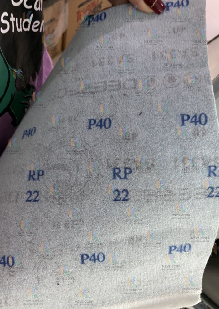กระดาษทรายฟิลม์ หลังสักหลาด เบอร์ 40  Deerfos SA331 กว้าง54นิ้ว ยาว1เมตร
