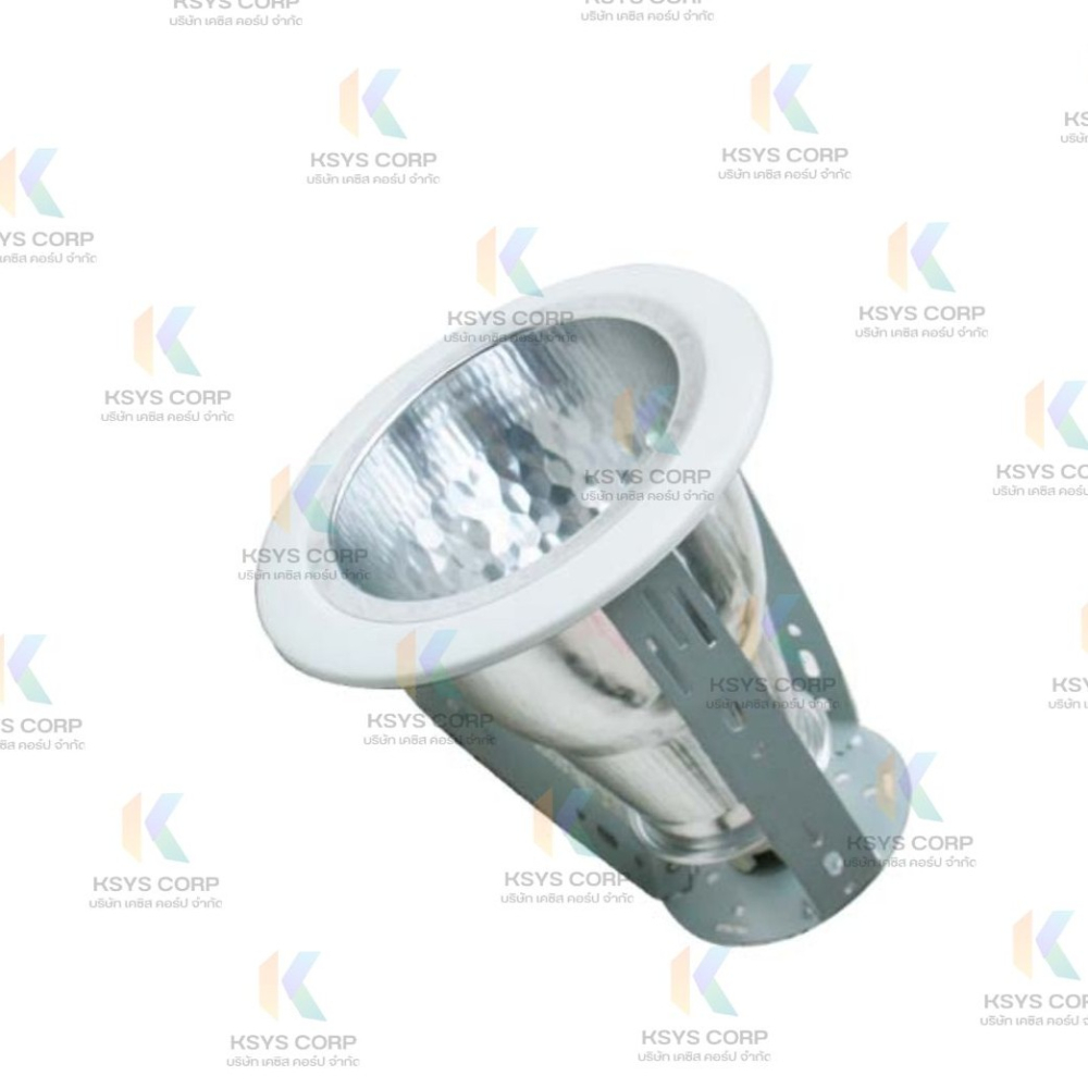 โคมดาวไลท์ขั้ว E27 ขนาด 6" สีขาว Downlight