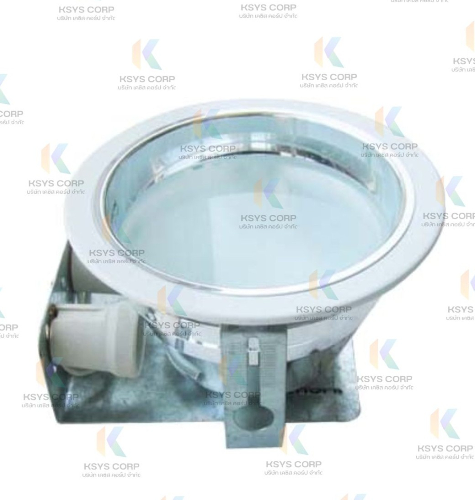 โคมดาวไลท์ 2xE27 8นิ้วสีขาวกระจกปิด  HTFDS2006G